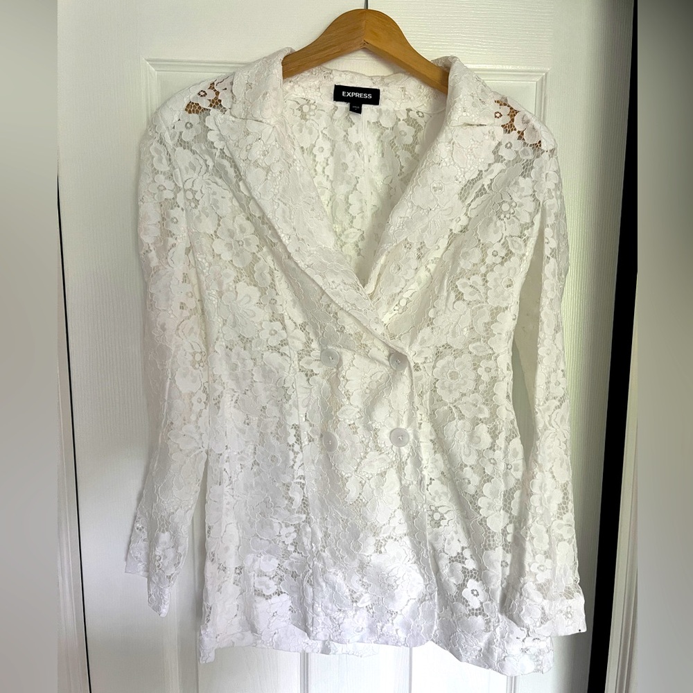 White Lace Express Blazer